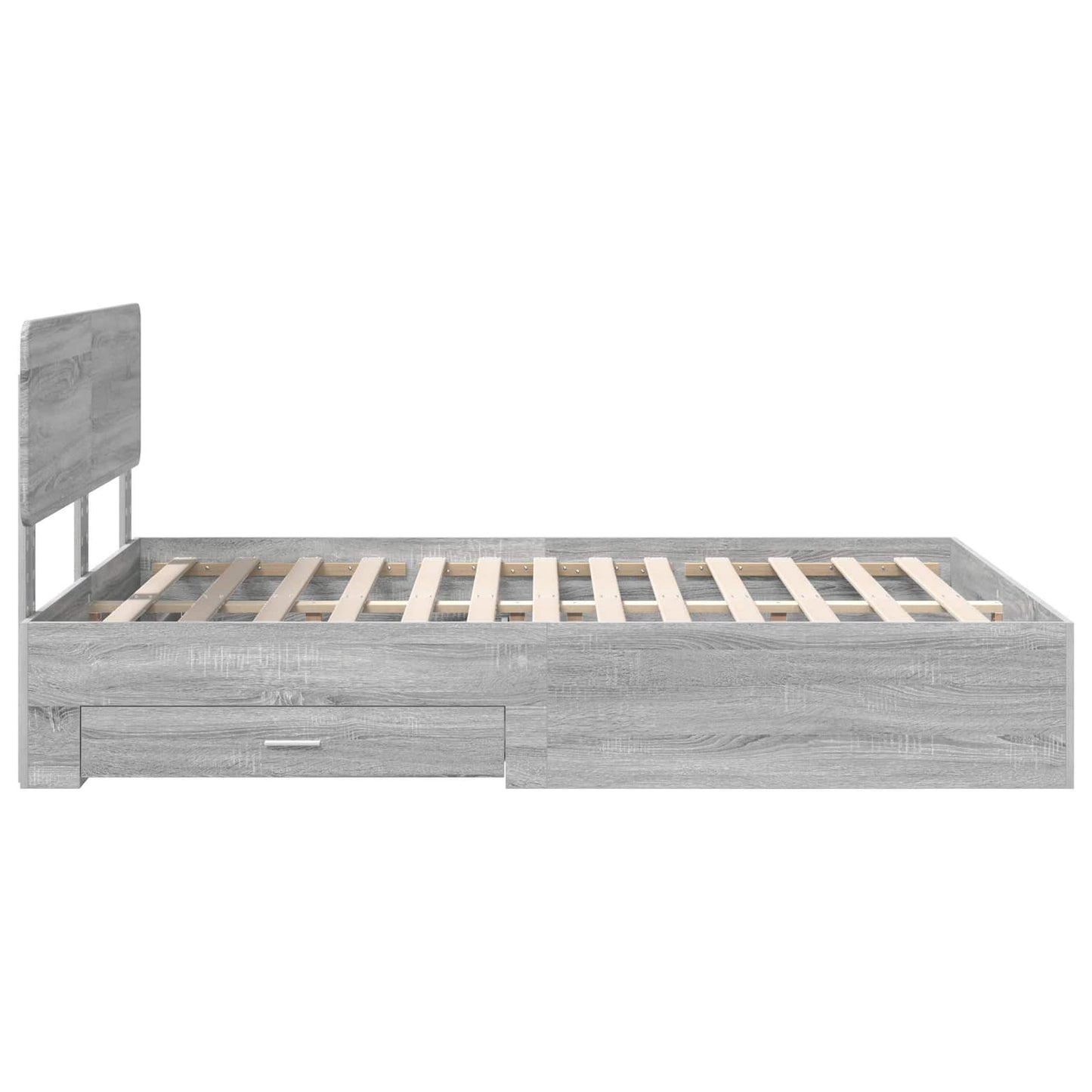 Struttura del letto con testiera Grigio Sonoma 140 x 190 cm | homemem39