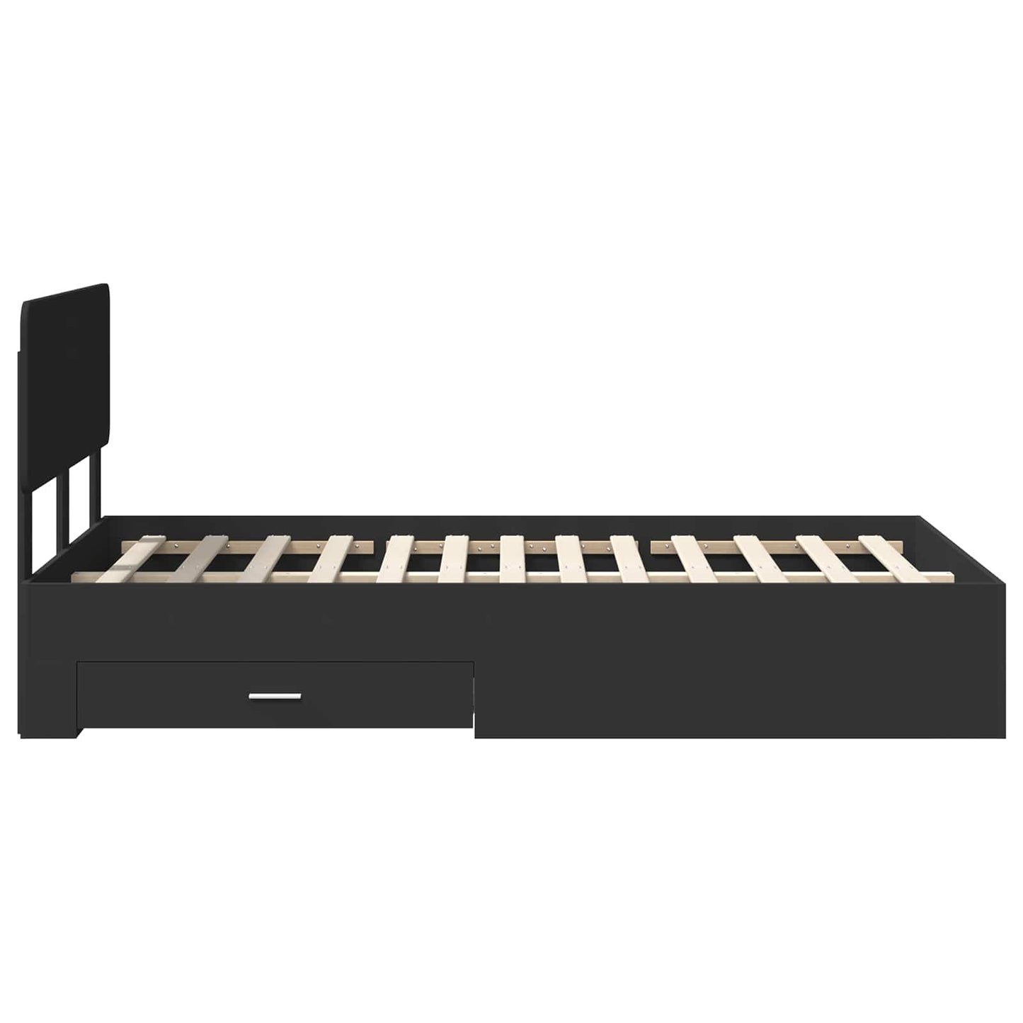 Struttura del letto Nero 135 x 190 cm Legno multistrato | homemem39