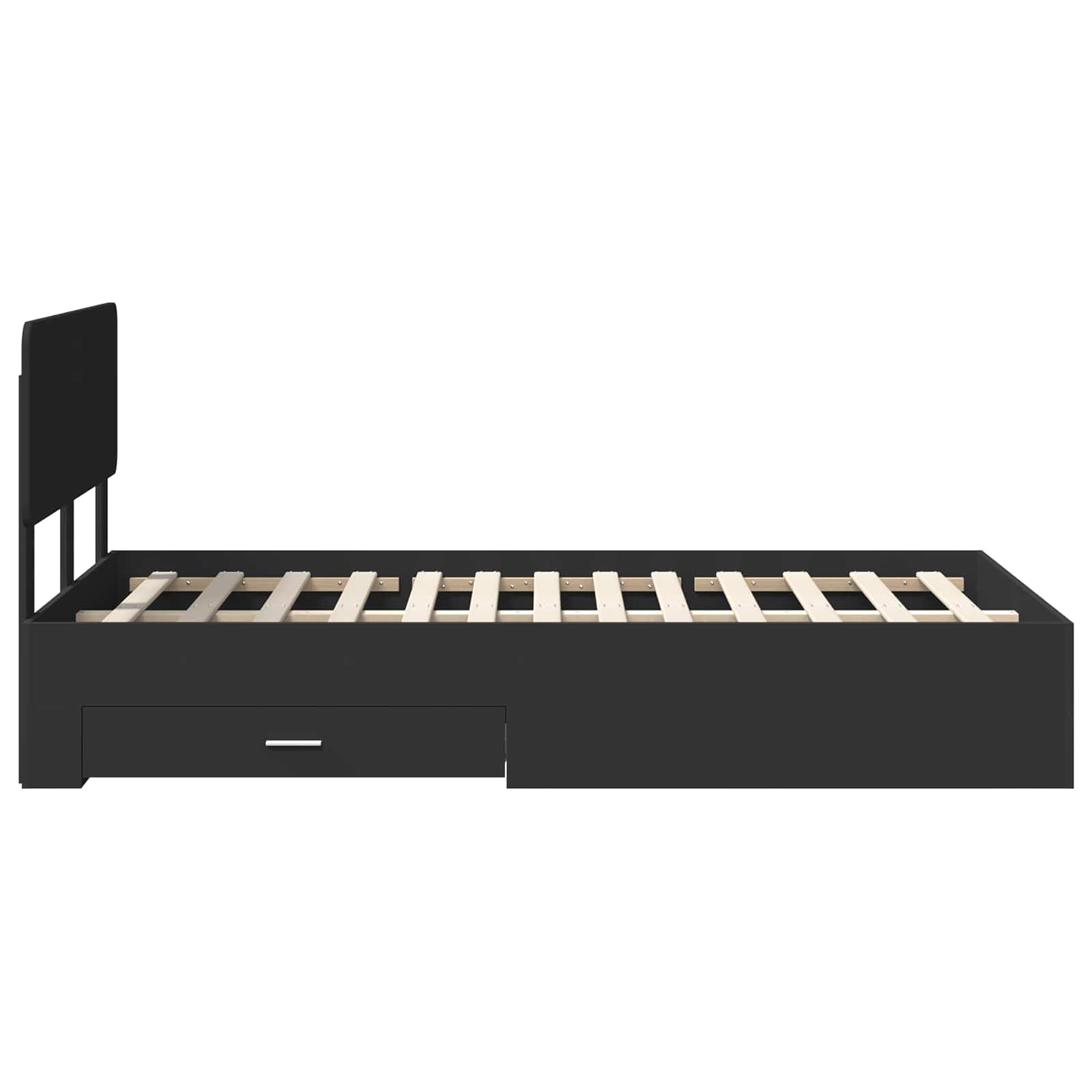 Struttura del letto Nero 135 x 190 cm Legno multistrato | homemem39