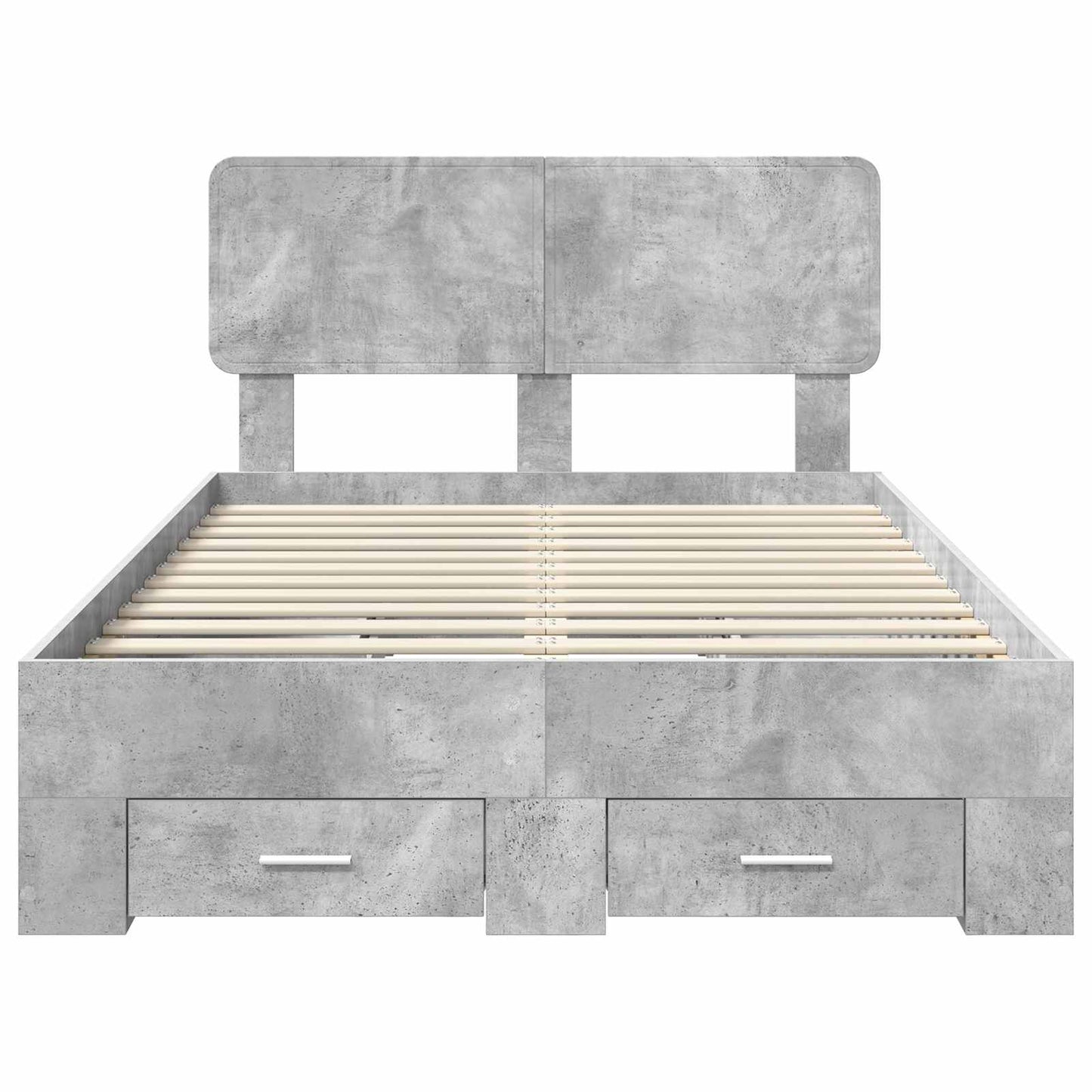 Struttura del letto con testiera Grigio cemento 120 x 200 cm | homemem39