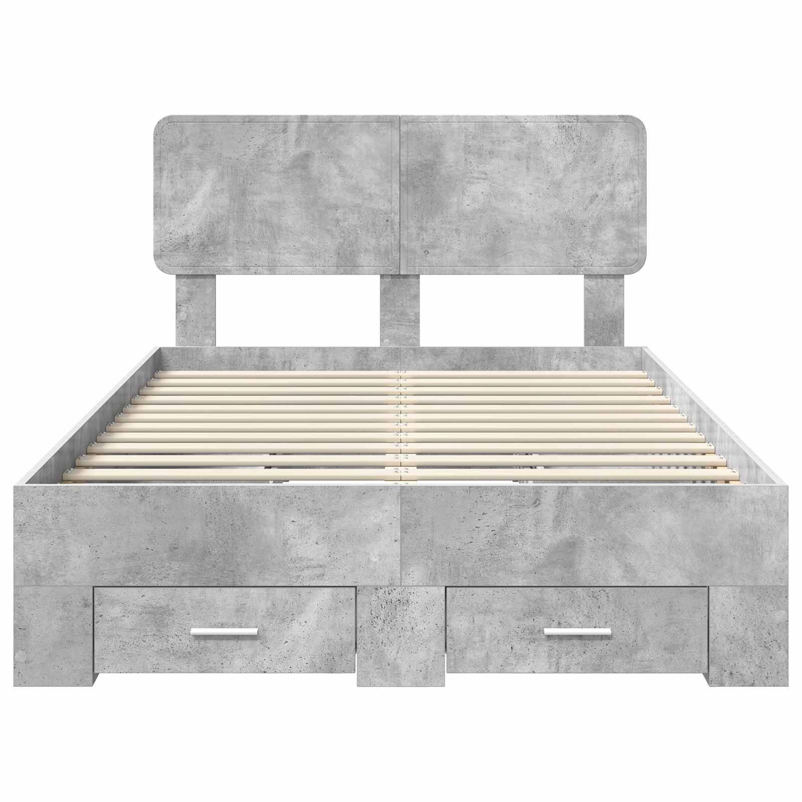Struttura del letto con testiera Grigio cemento 120 x 200 cm | homemem39