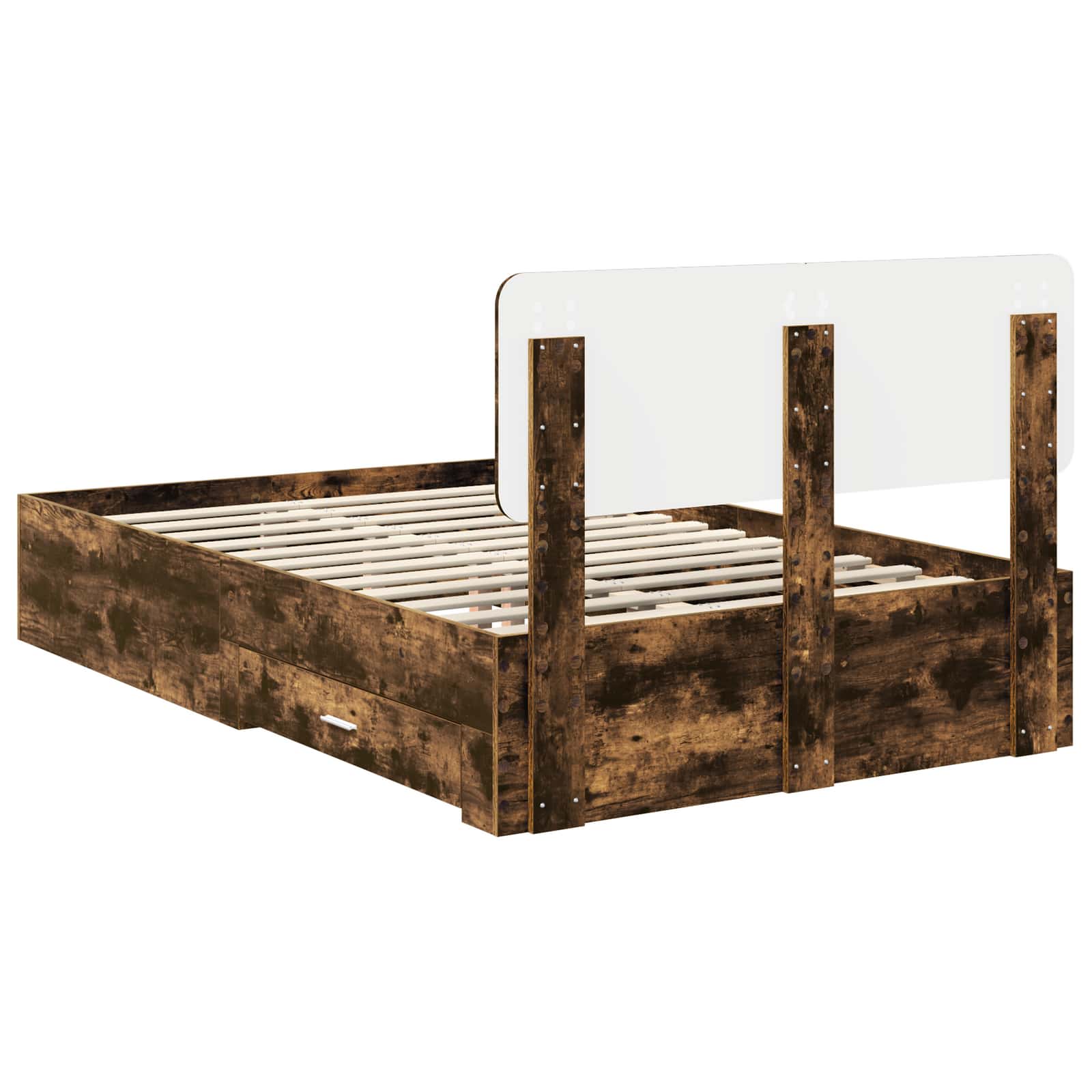 Struttura del letto Rovere fumé 120 x 200 cm Legno multistrato | homemem39