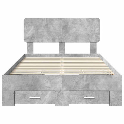 Struttura del letto con testiera Grigio cemento 120 x 190 cm | homemem39