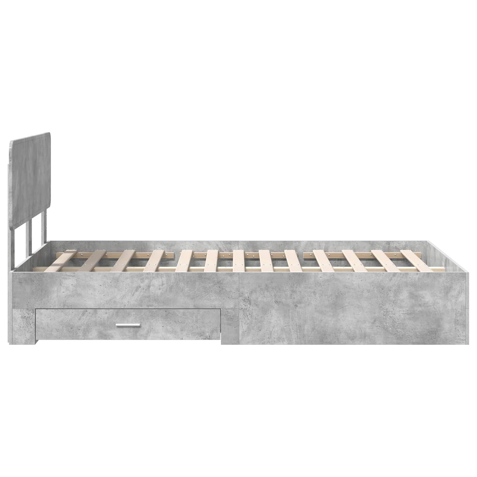 Struttura del letto con testiera Grigio cemento 120 x 190 cm | homemem39