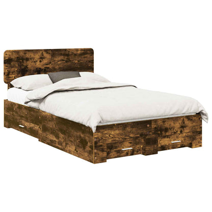 Struttura del letto Rovere fumé 120 x 190 cm Legno multistrato | homemem39