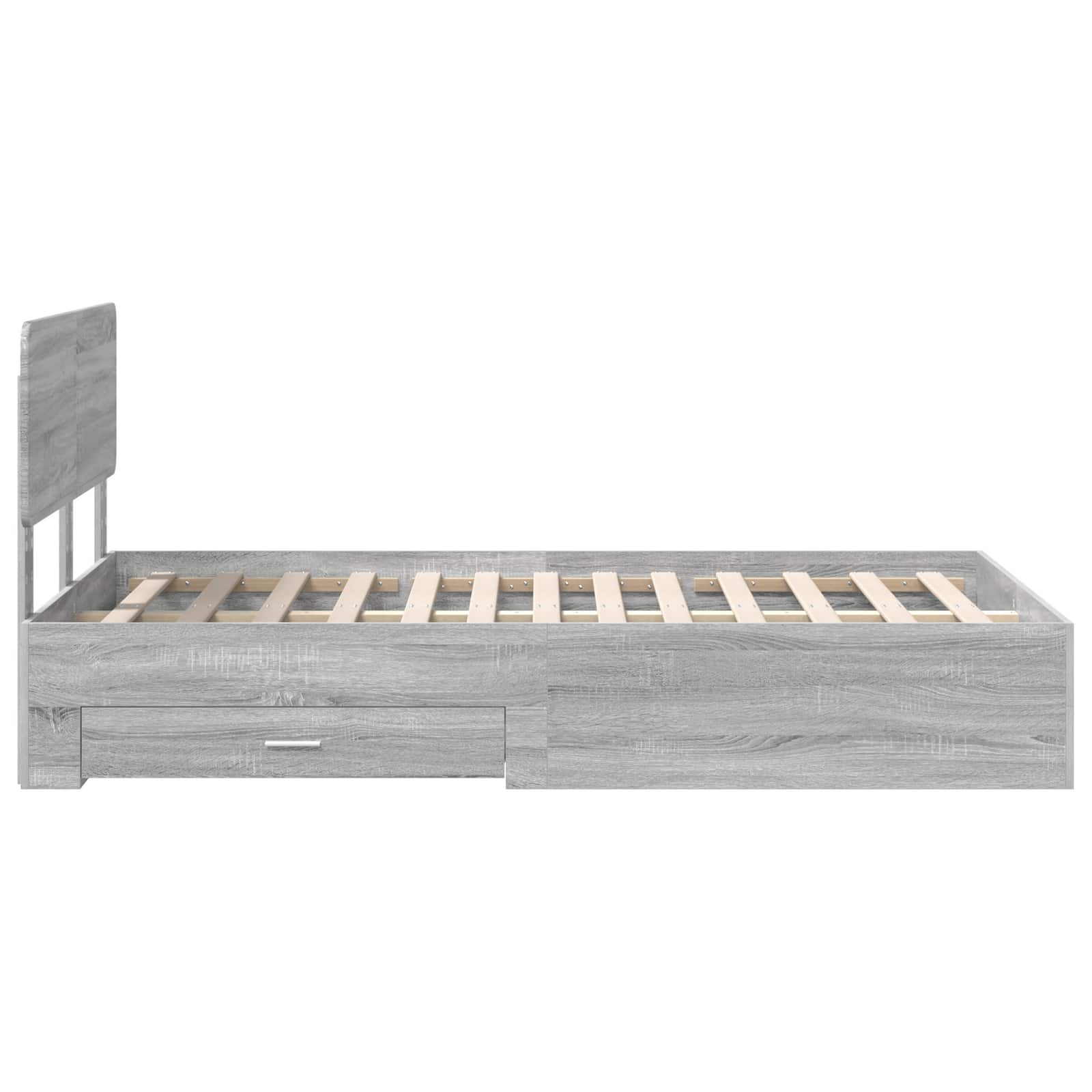 Struttura del letto con testiera Grigio Sonoma 120 x 190 cm | homemem39