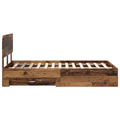 Struttura del letto con testiera Legno vecchio 120 x 190 cm | homemem39