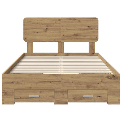 Struttura del letto Rovere artigianale 120 x 190 cm | homemem39