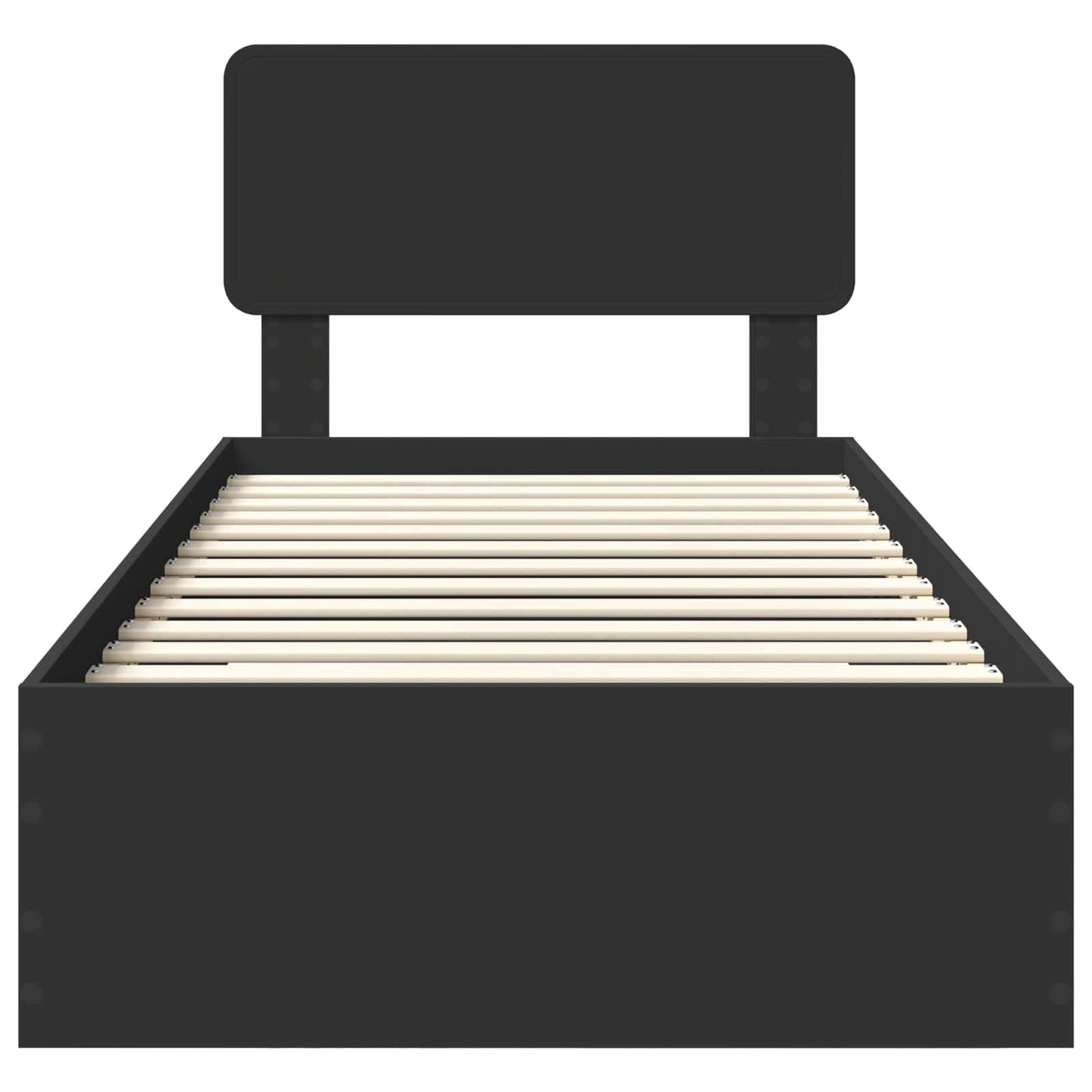 Struttura del letto Nero 100 x 200 cm Legno multistrato | homemem39