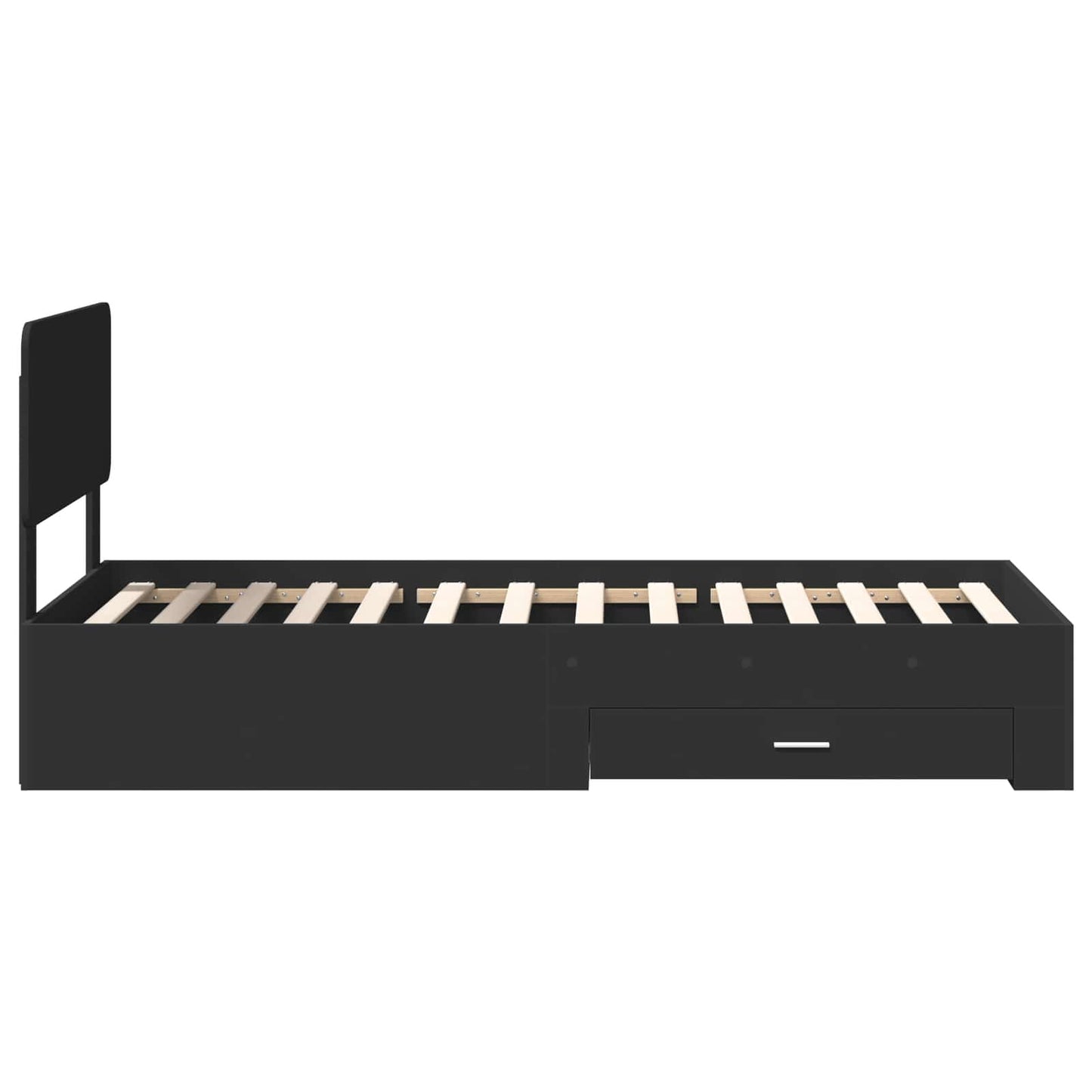 Struttura del letto Nero 100 x 200 cm Legno multistrato | homemem39