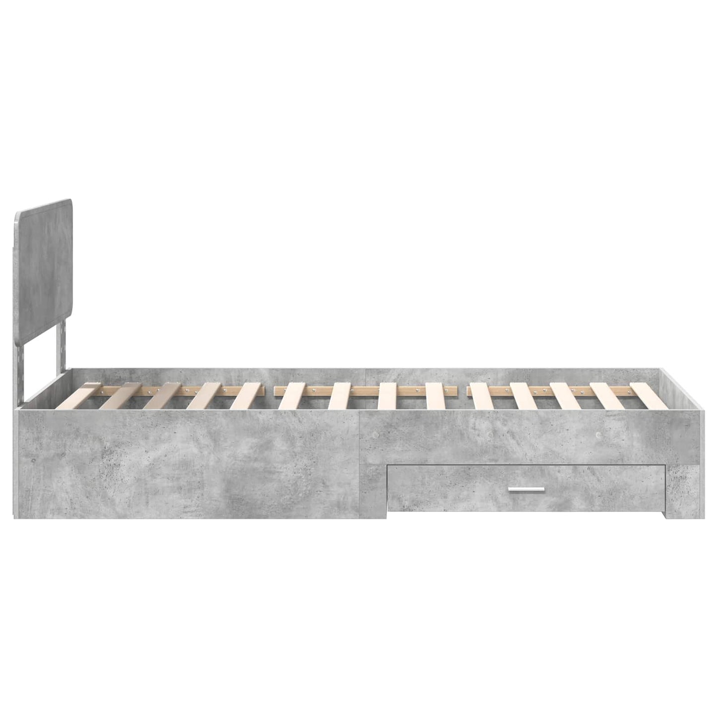 Struttura del letto con testiera Grigio cemento 100 x 200 cm | homemem39