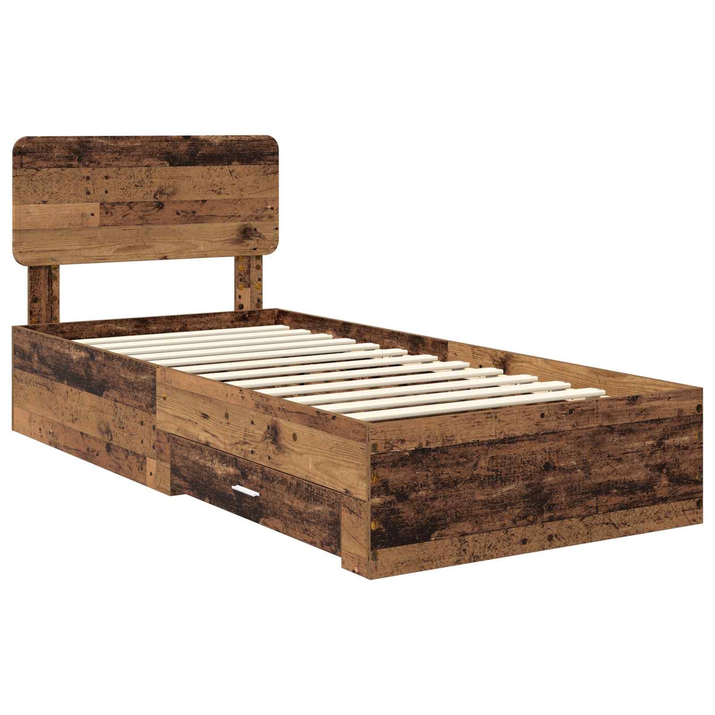 Struttura del letto con testiera Legno vecchio 100 x 200 cm | homemem39
