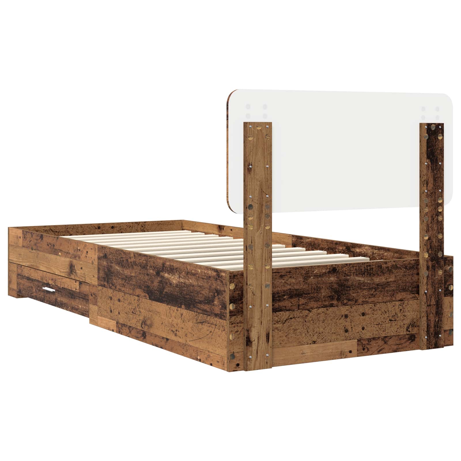 Struttura del letto con testiera Legno vecchio 100 x 200 cm | homemem39