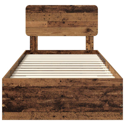 Struttura del letto con testiera Legno vecchio 100 x 200 cm | homemem39