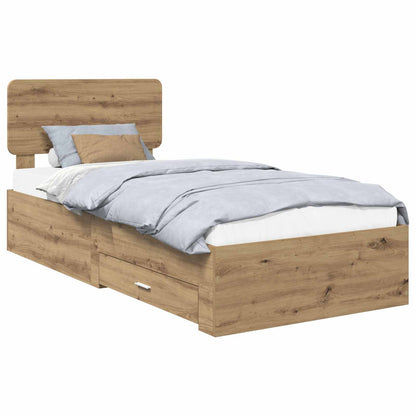 Struttura del letto Rovere artigianale 100 x 200 cm | homemem39
