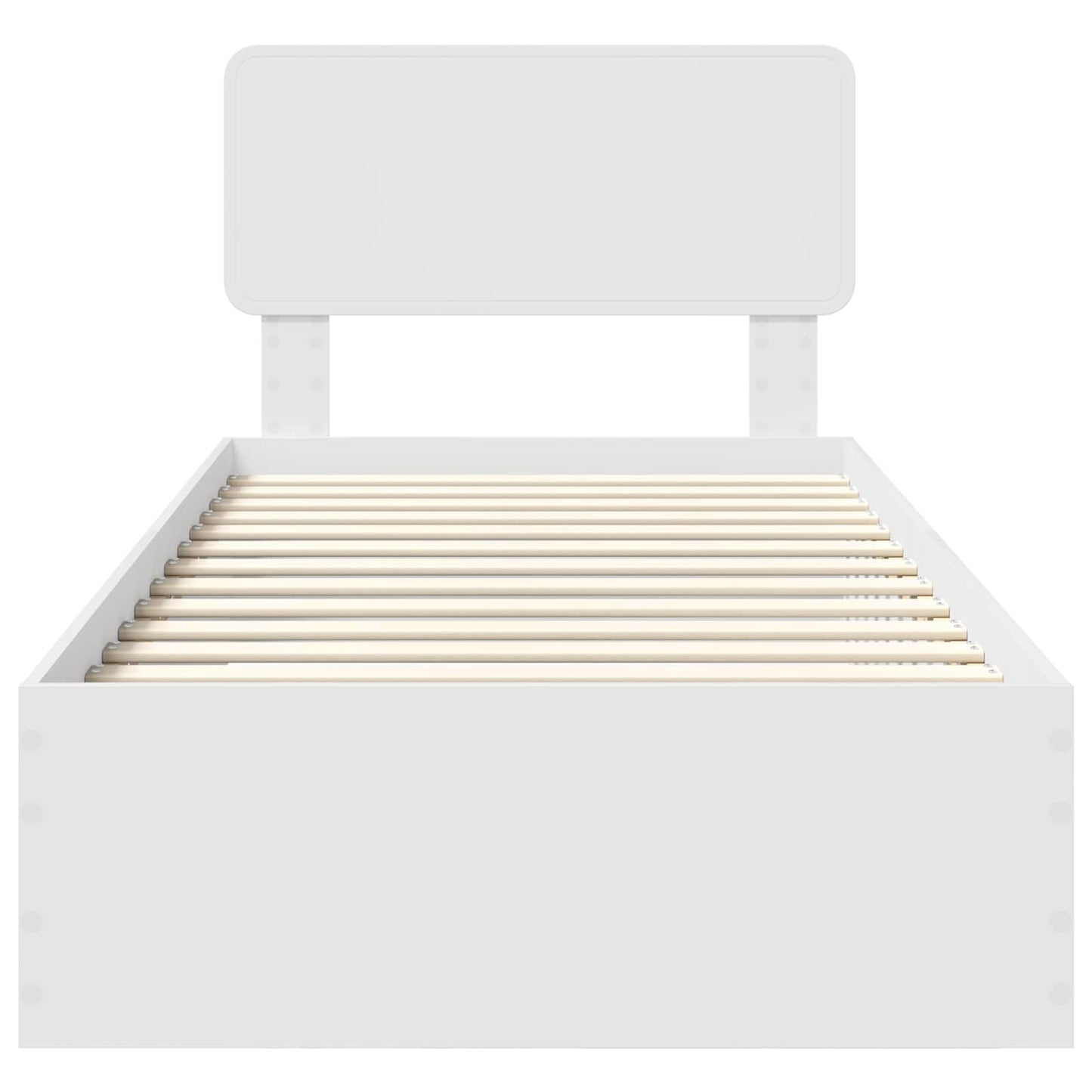 Struttura del letto Bianco 90 x 190 cm Legno multistrato | homemem39