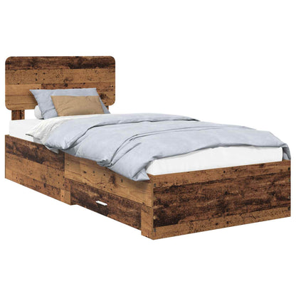Struttura del letto Legno vecchio 90 x 190 cm Legno multistrato | homemem39