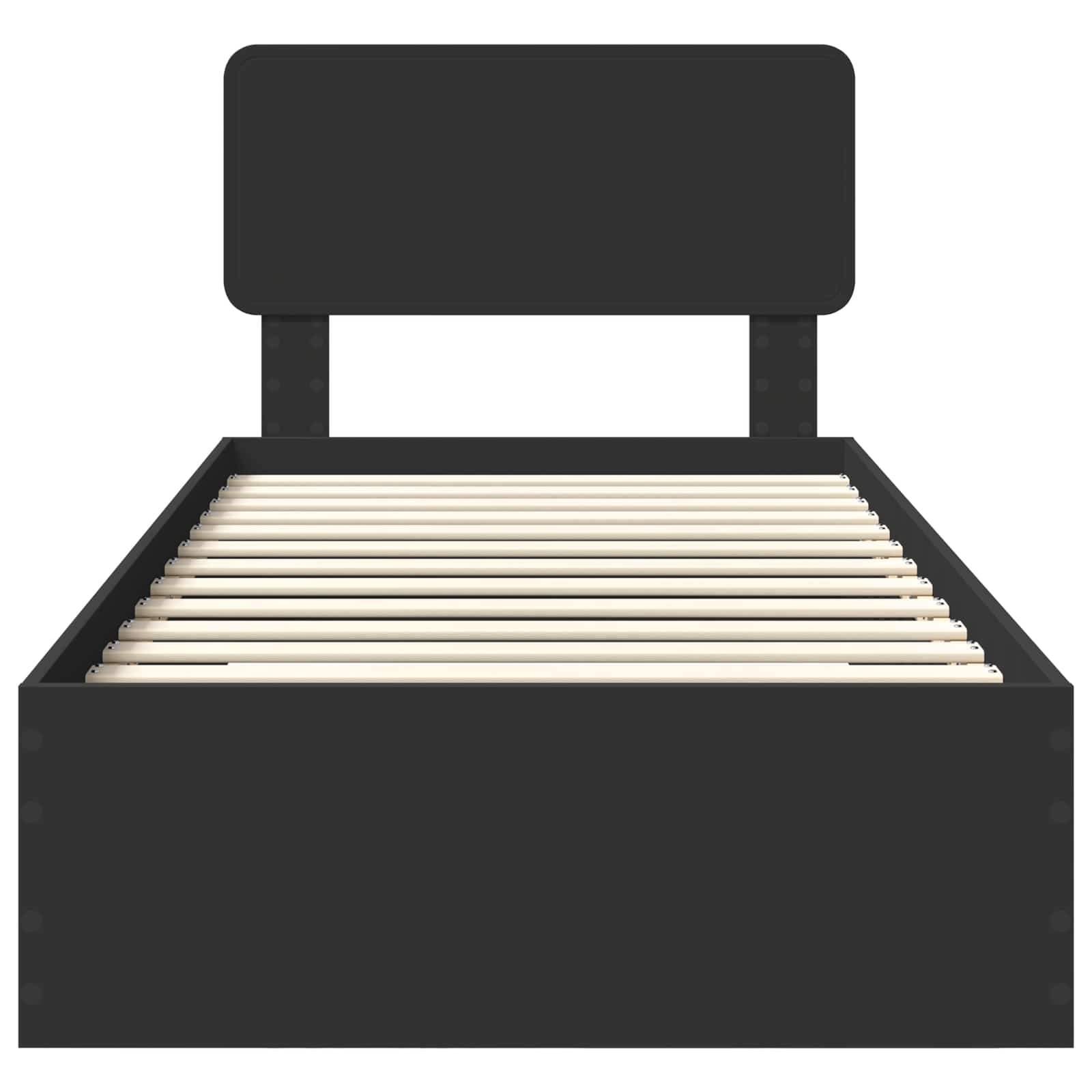 Struttura del letto Nero 75 x 190 cm Legno multistrato | homemem39