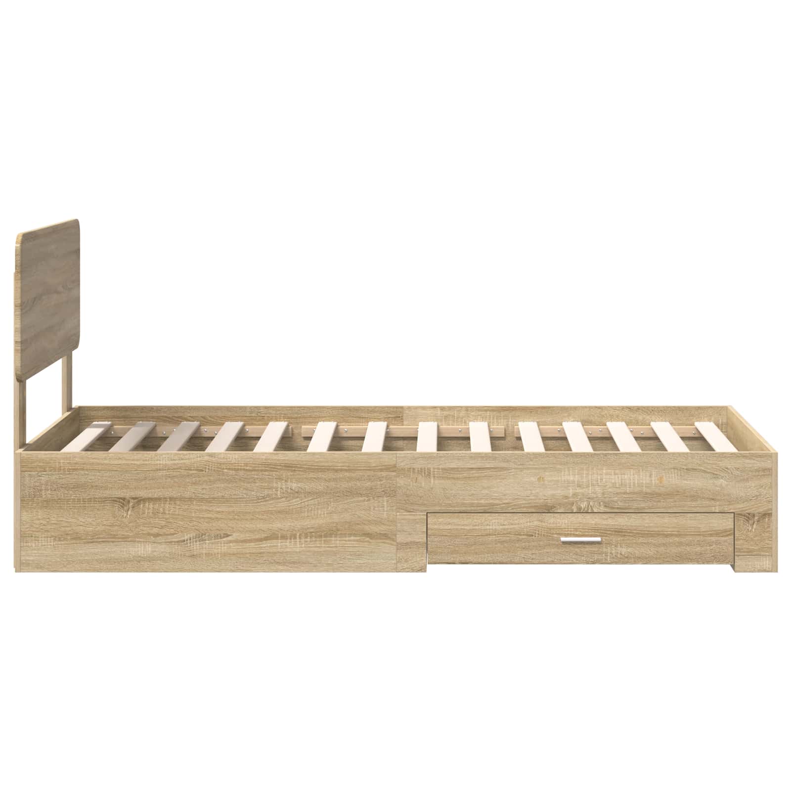 Struttura del letto Rovere Sonoma 75 x 190 cm Legno multistrato | homemem39