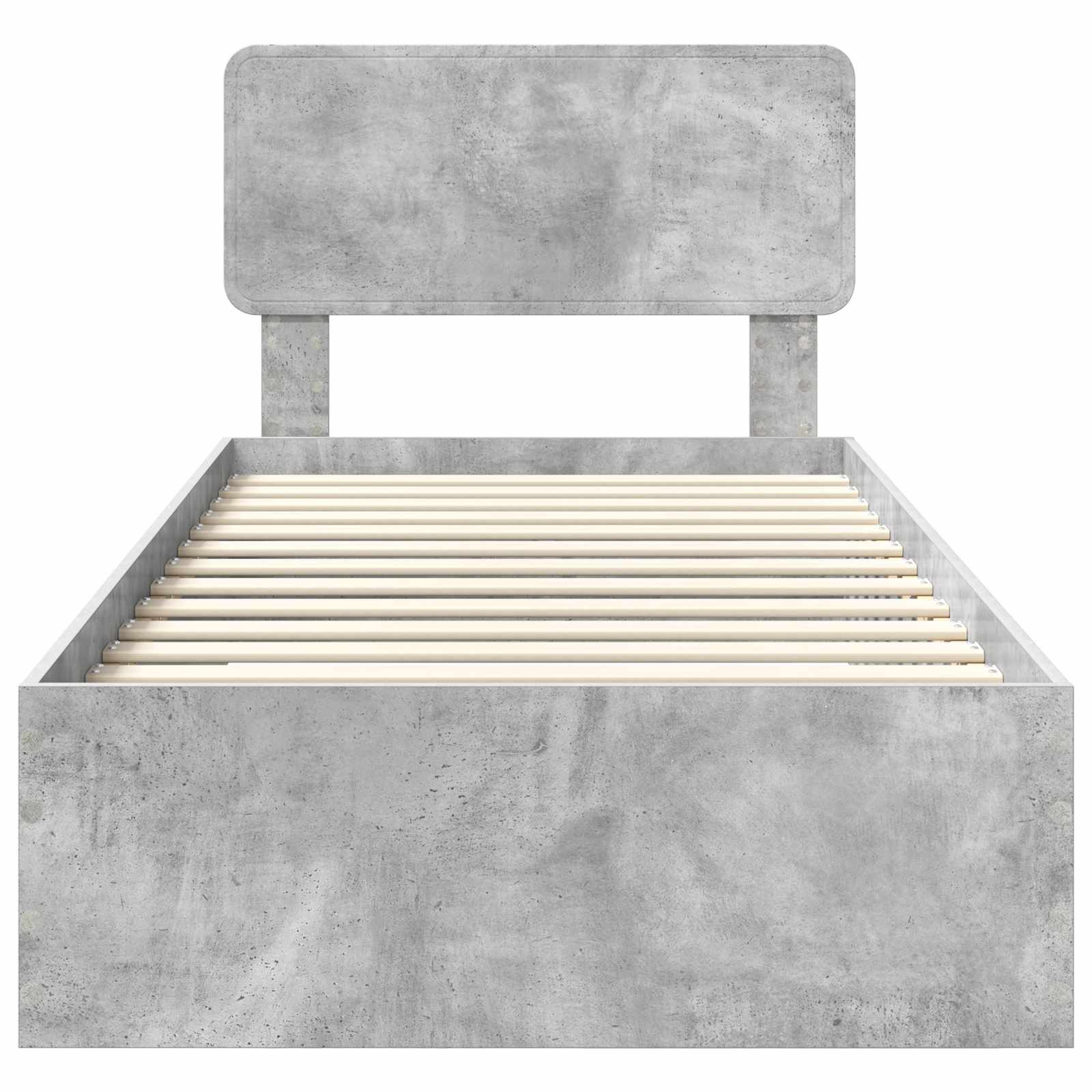 Struttura del letto con testiera Grigio cemento 70 x 190 cm | homemem39