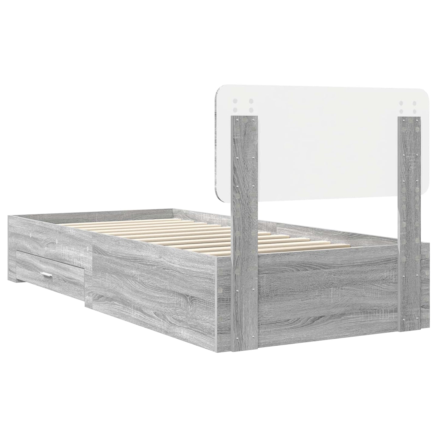Struttura del letto Grigio Sonoma 75 x 190 cm Legno multistrato | homemem39
