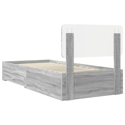 Struttura del letto Grigio Sonoma 75 x 190 cm Legno multistrato | homemem39