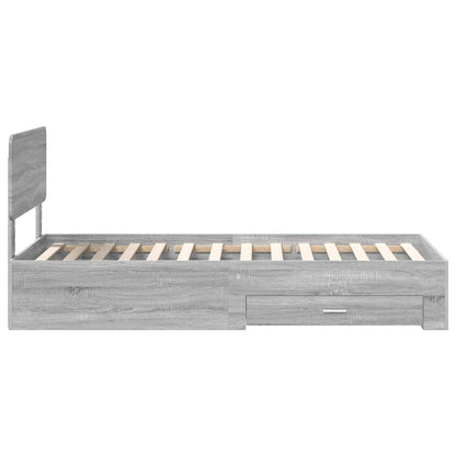 Struttura del letto Grigio Sonoma 75 x 190 cm Legno multistrato | homemem39