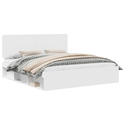 Struttura del letto Bianco 200 x 200 cm Pino massello | homemem39
