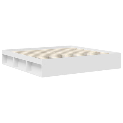 Struttura del letto Bianco 200 x 200 cm Pino massello | homemem39