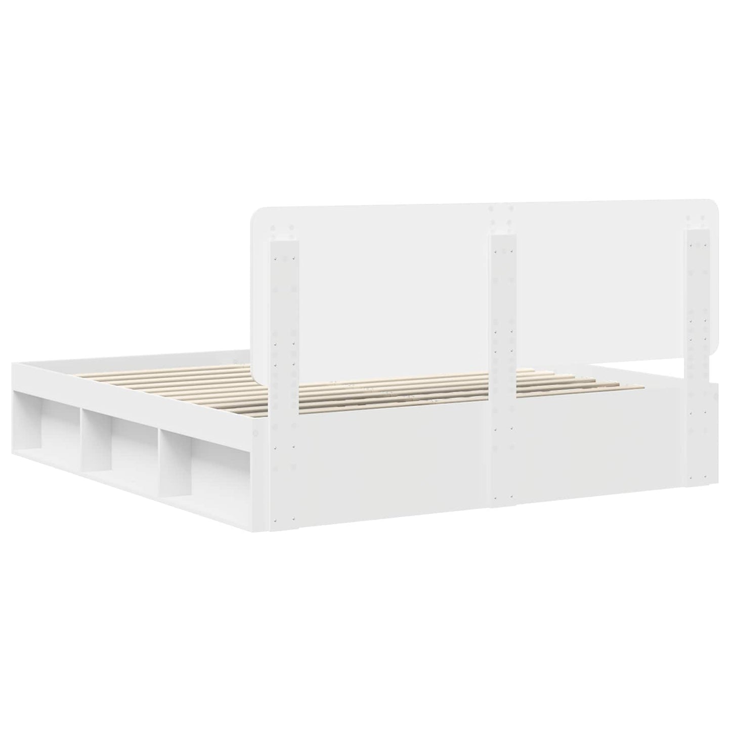 Struttura del letto Bianco 200 x 200 cm Pino massello | homemem39