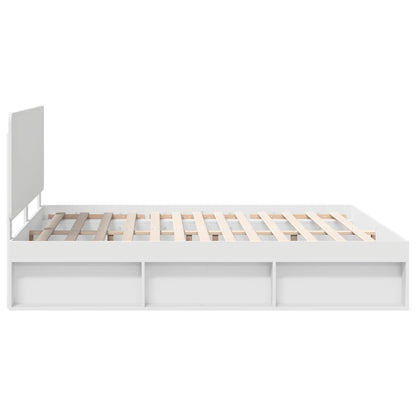 Struttura del letto Bianco 200 x 200 cm Pino massello | homemem39