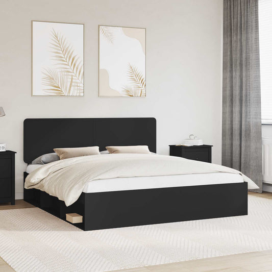 Struttura del letto Nero 180 x 200 cm Pino massello | homemem39