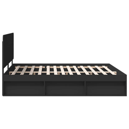 Struttura del letto Nero 180 x 200 cm Pino massello