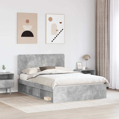 Struttura del letto Calcestruzzo 160 x 200 cm Pino massello | homemem39