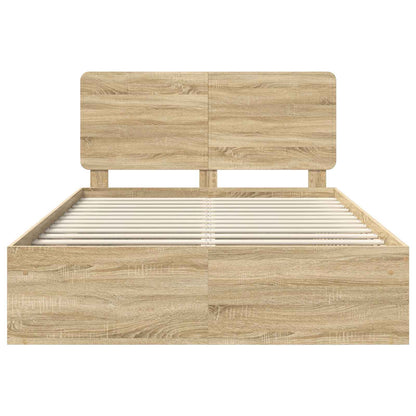 Struttura del letto Rovere Sonoma 150 x 200 cm Pino massello | homemem39