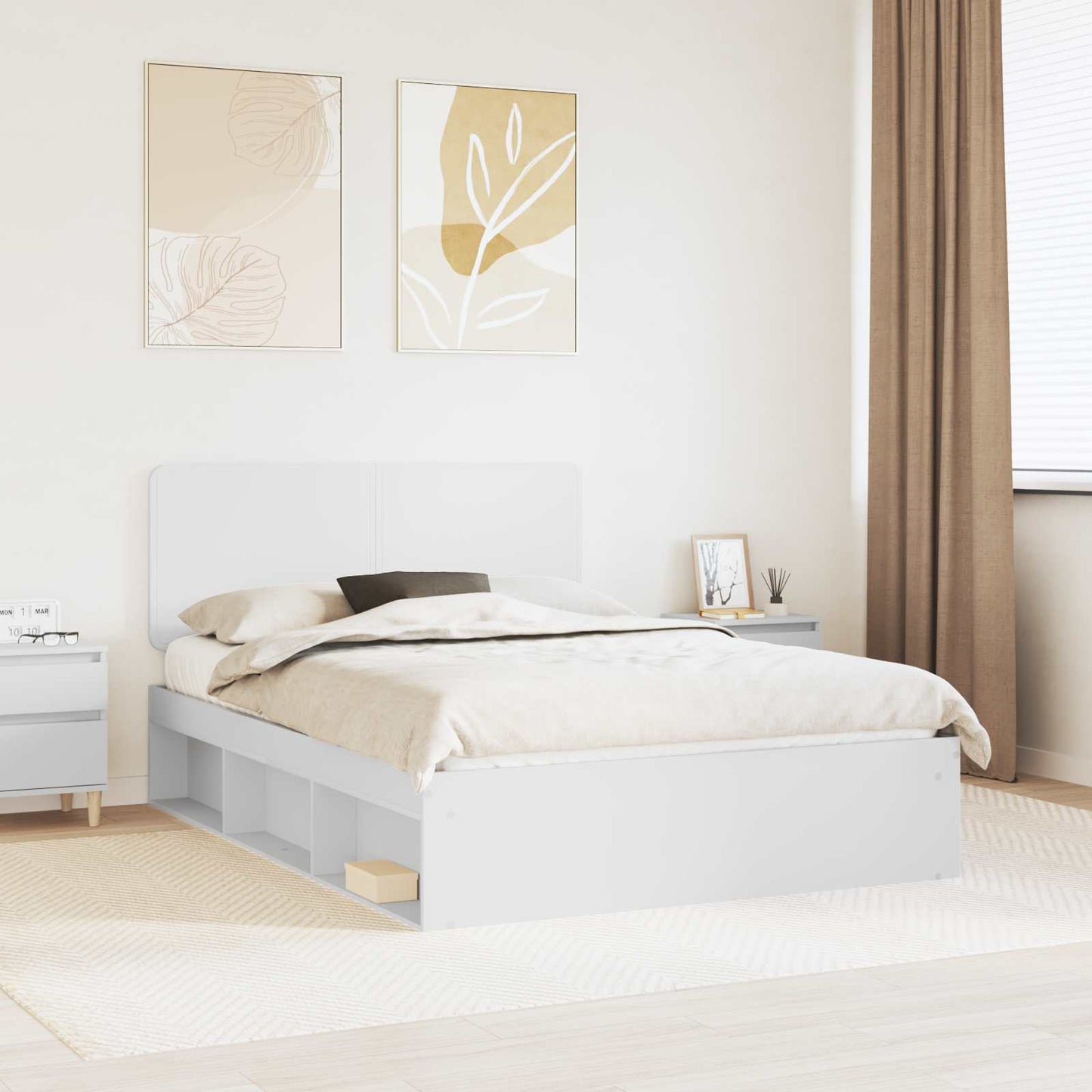 Struttura del letto Bianco 140 x 200 cm Pino massello | homemem39