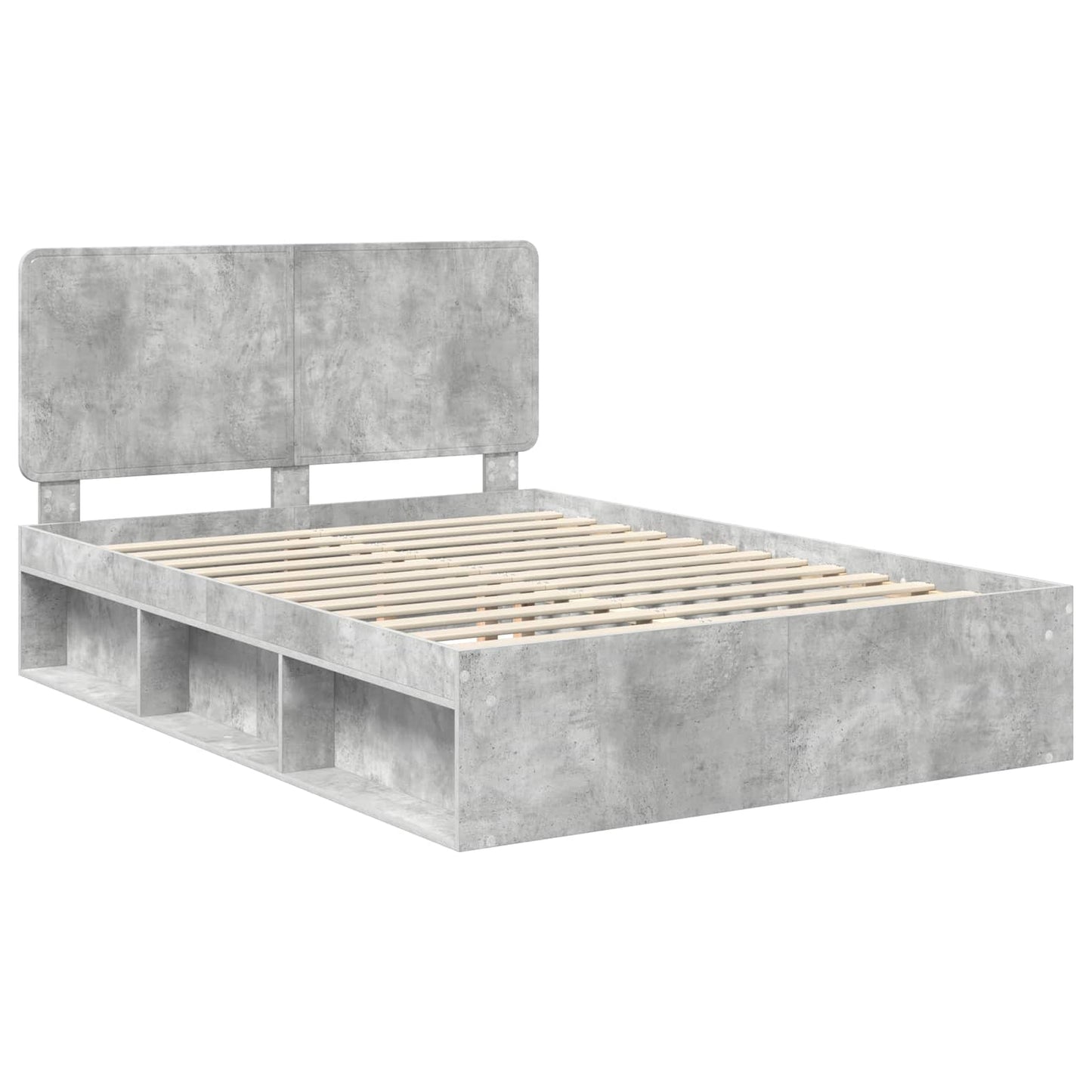 Struttura del letto Calcestruzzo 140 x 200 cm Pino massello | homemem39