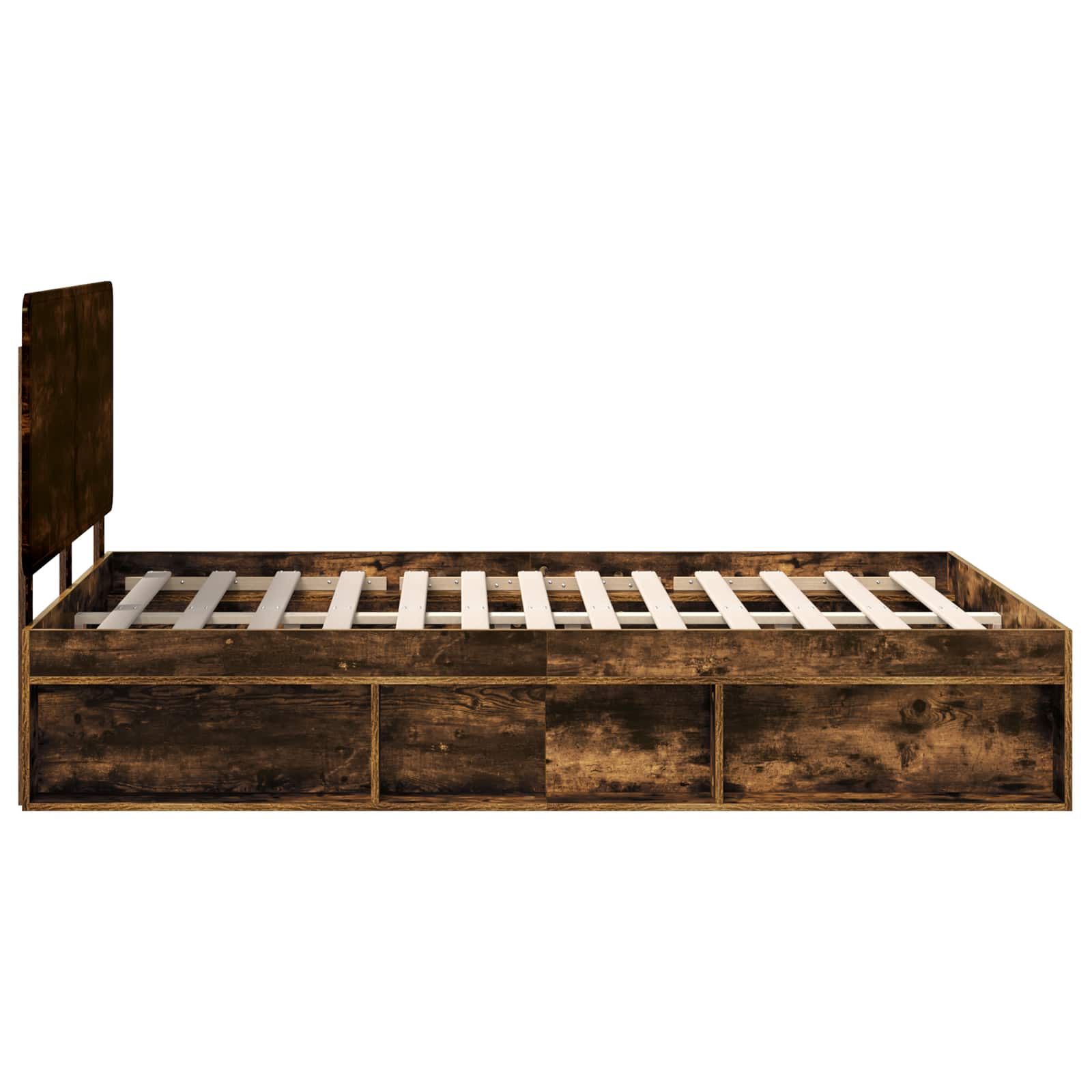 Struttura del letto Rovere fumé 140 x 200 cm Pino massello | homemem39