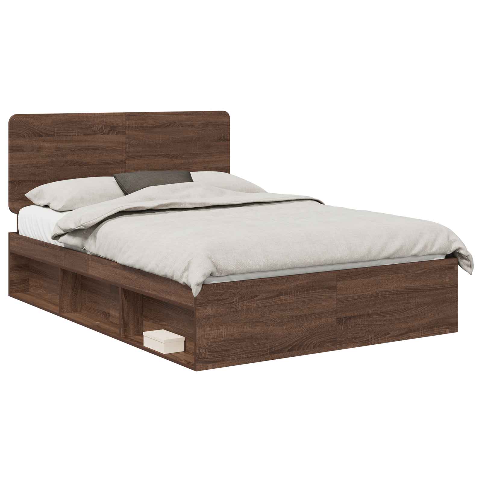 Struttura del letto Rovere Marrone 140 x 200 cm Pino massello | homemem39