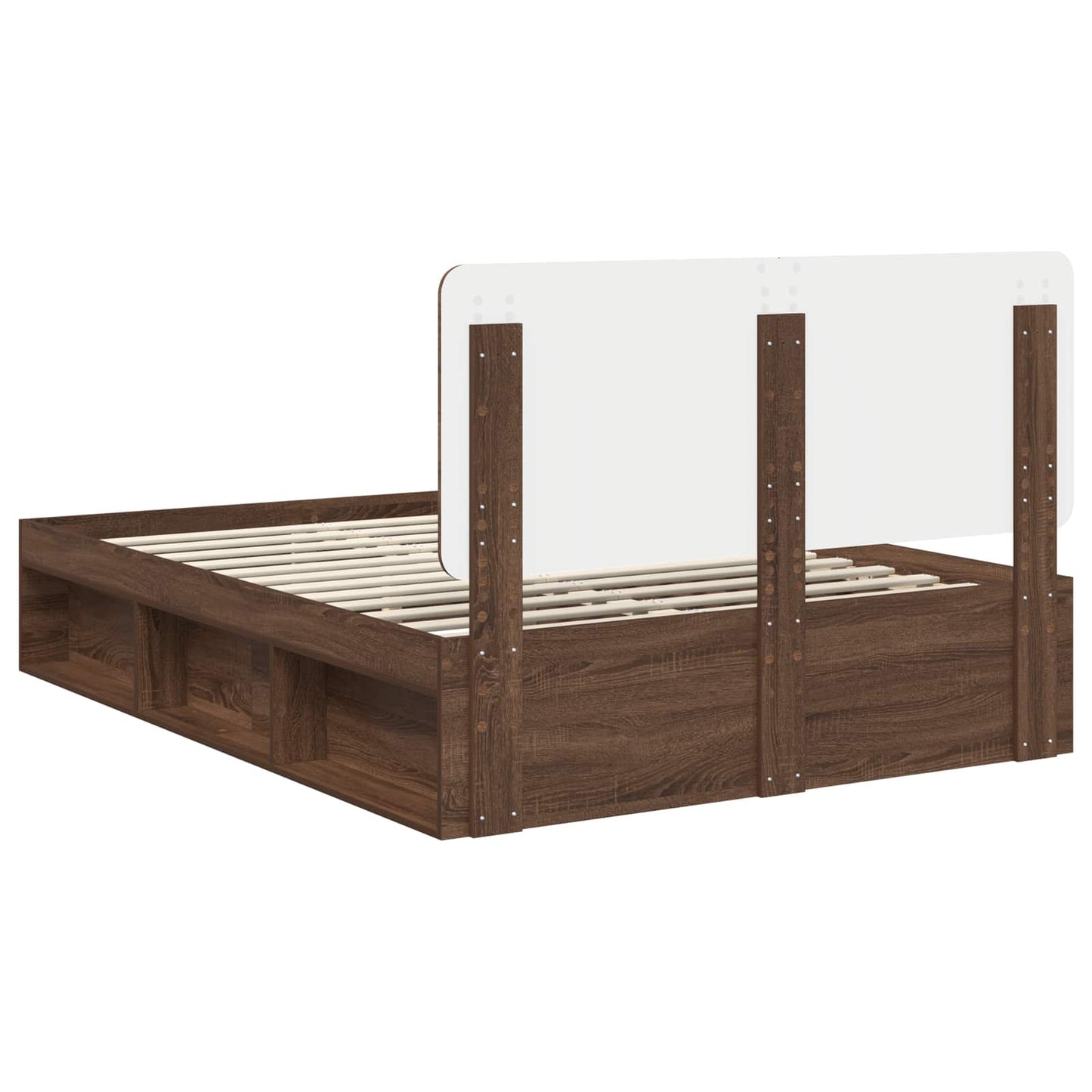 Struttura del letto Rovere Marrone 140 x 200 cm Pino massello | homemem39