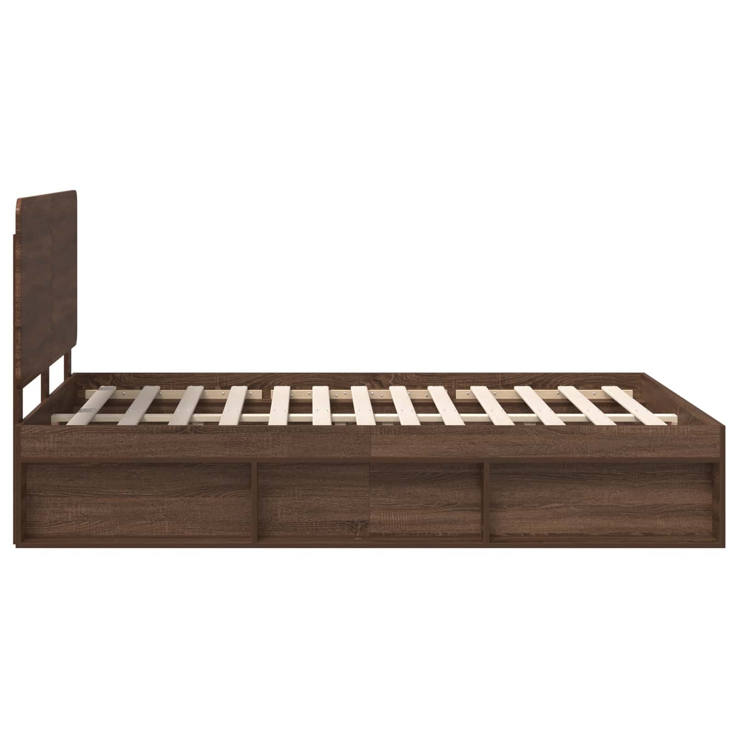 Struttura del letto Rovere Marrone 140 x 200 cm Pino massello | homemem39