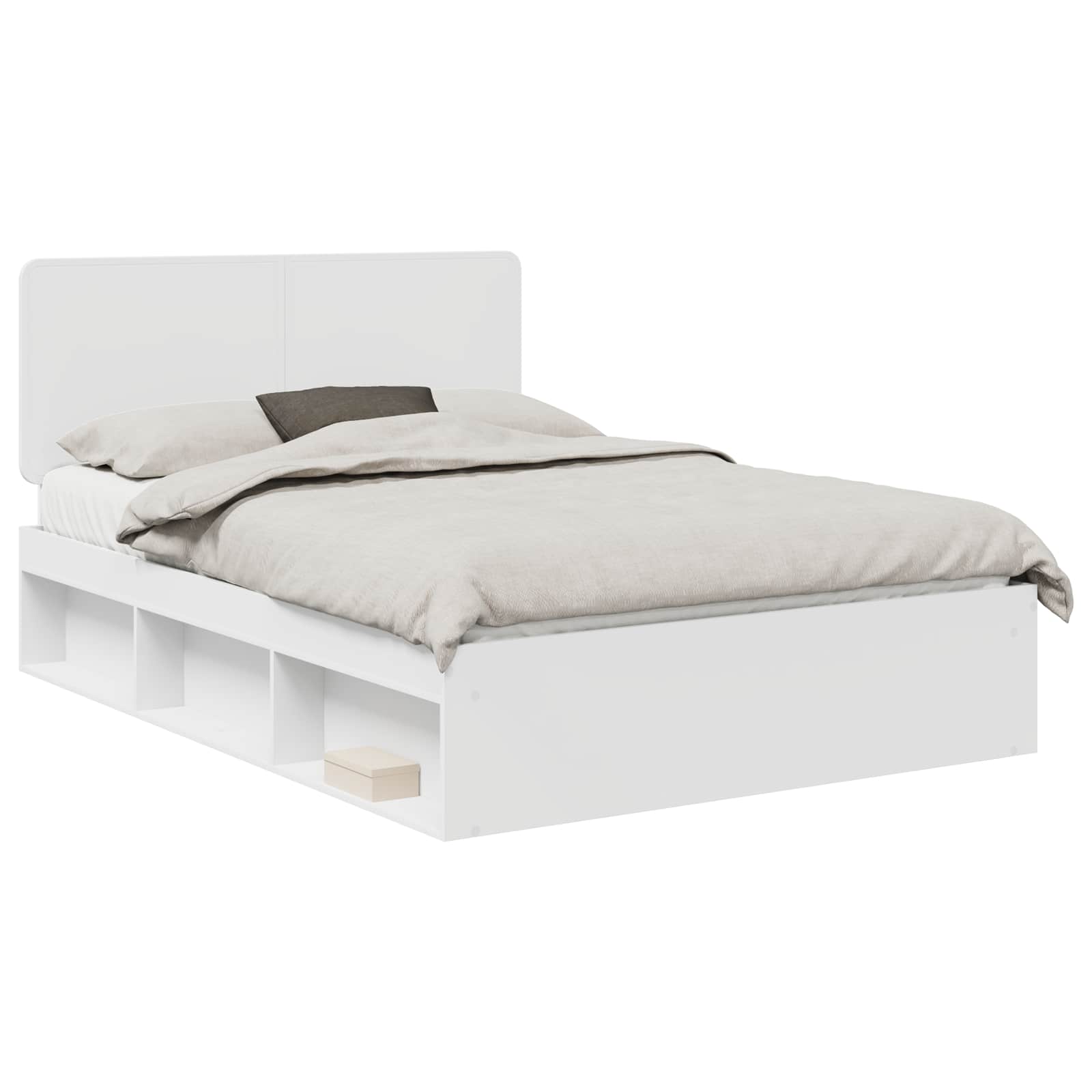Struttura del letto Bianco 140 x 190 cm Pino massello | homemem39