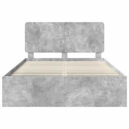 Struttura del letto Calcestruzzo 140 x 190 cm Pino massello | homemem39