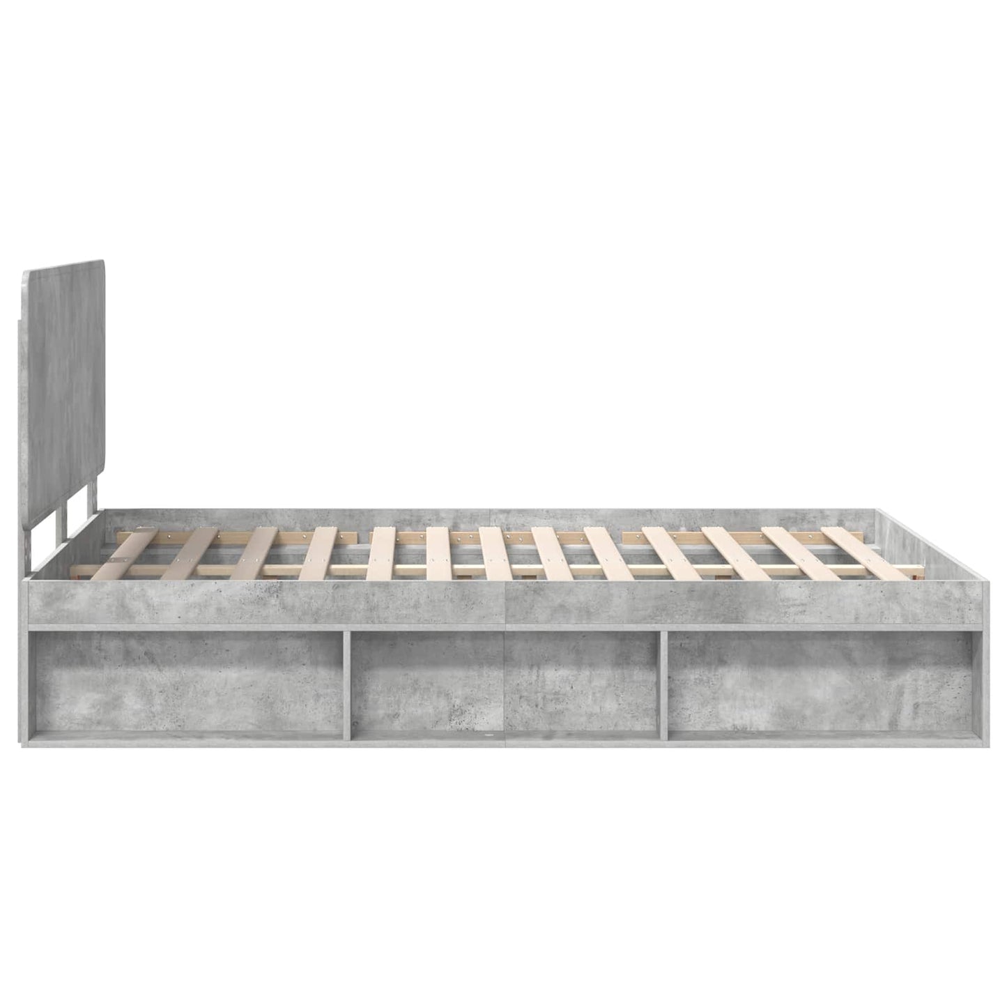 Struttura del letto Calcestruzzo 140 x 190 cm Pino massello | homemem39