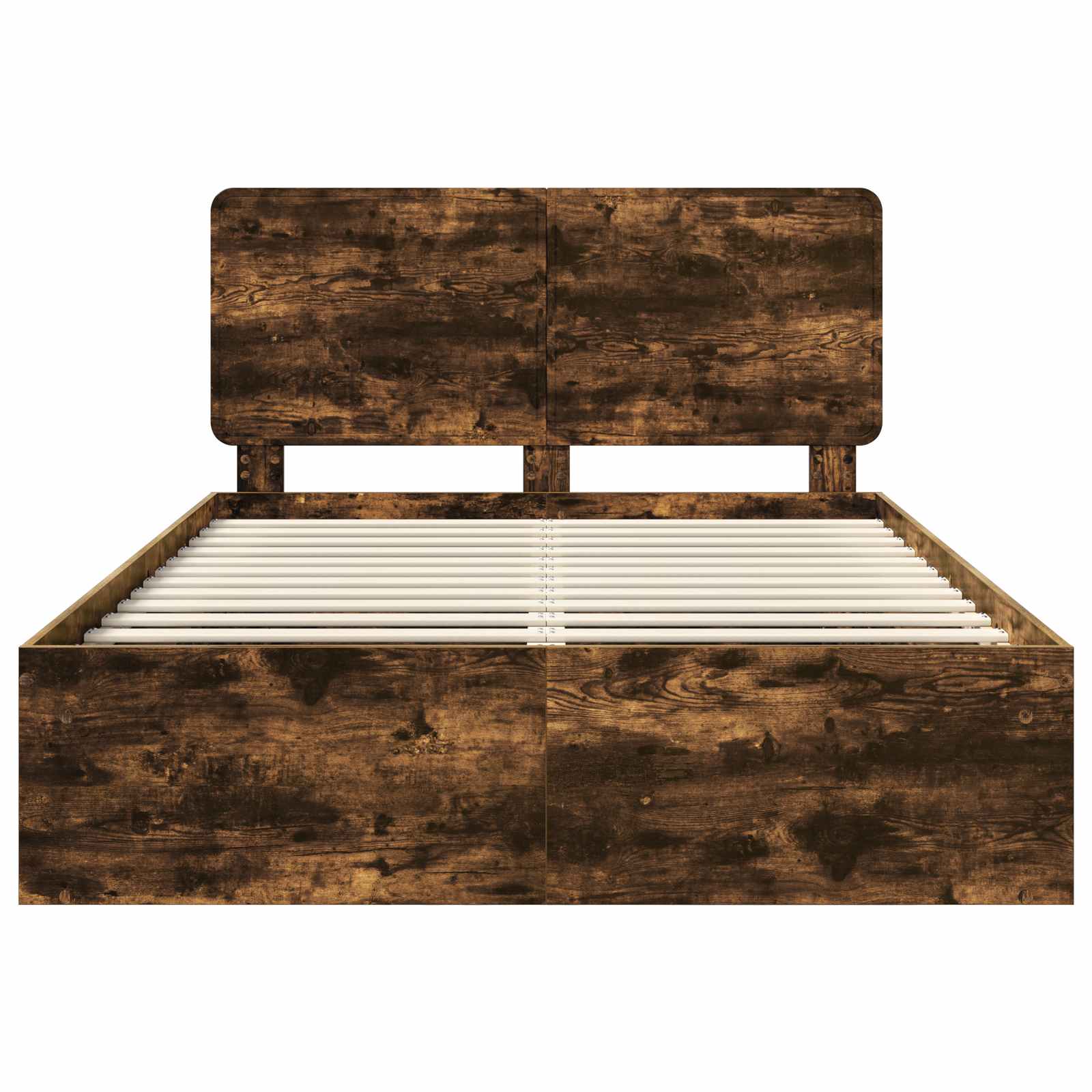 Struttura del letto Rovere fumé 140 x 190 cm Pino massello | homemem39