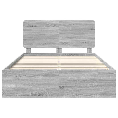 Struttura del letto Grigio Sonoma 140 x 190 cm Pino massello | homemem39