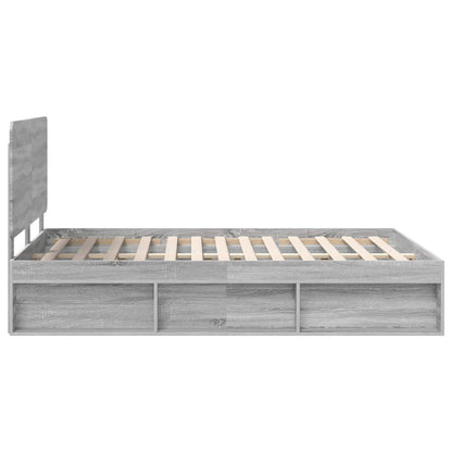 Struttura del letto Grigio Sonoma 140 x 190 cm Pino massello | homemem39