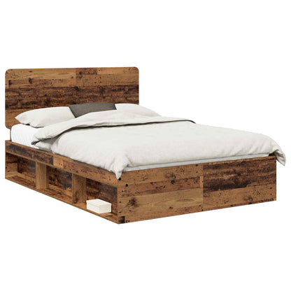 Struttura del letto Legno vecchio 140 x 190 cm Pino massello | homemem39