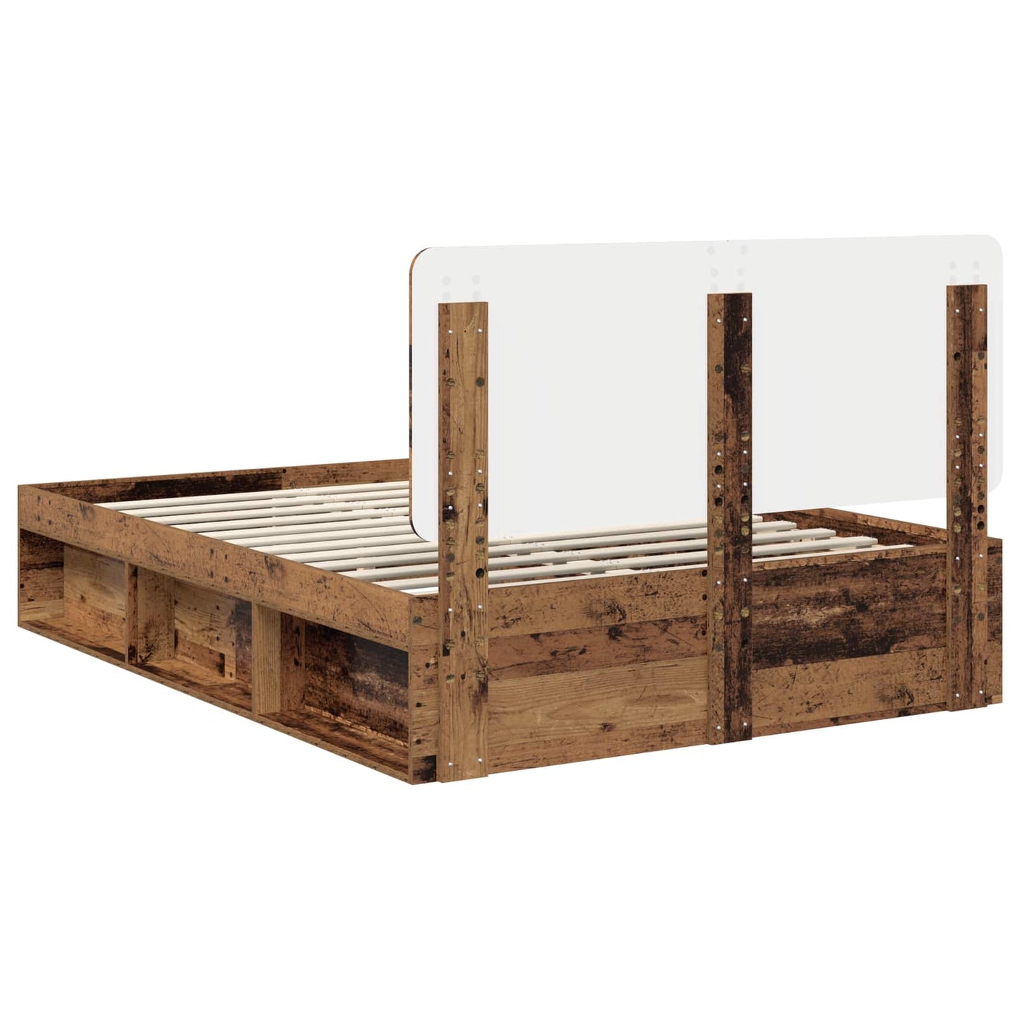 Struttura del letto Legno vecchio 140 x 190 cm Pino massello | homemem39