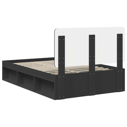 Struttura del letto Nero 135 x 190 cm Pino massello | homemem39